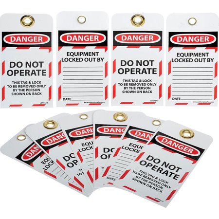 NATIONAL MARKER CO Standard Lockout Tag - Do Not Operate LOTAG10